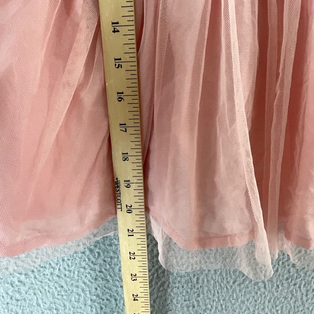 OshKosh B'gosh Denim Tulle Dress Kids 3T Pink Blue Mixed Media Tutu Princess